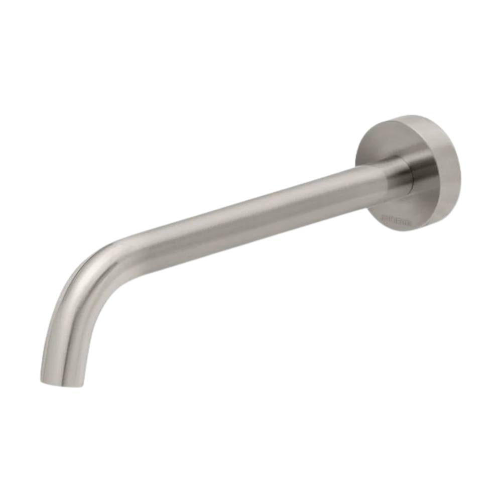 Phoenix Vivid Slimline Bath Outlet 230mm Curved Brushed Nickel