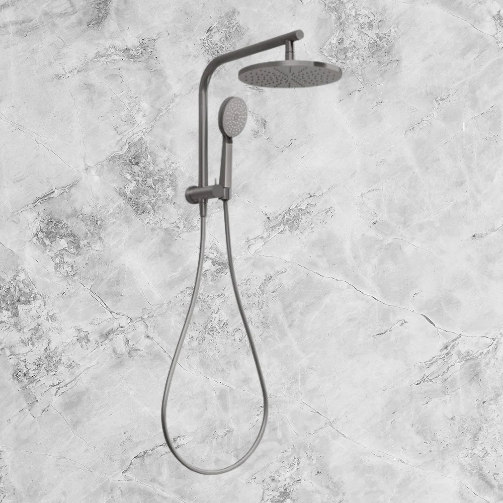 Phoenix Vivid Slimline Compact Twin Shower Brushed Carbon - Image 2