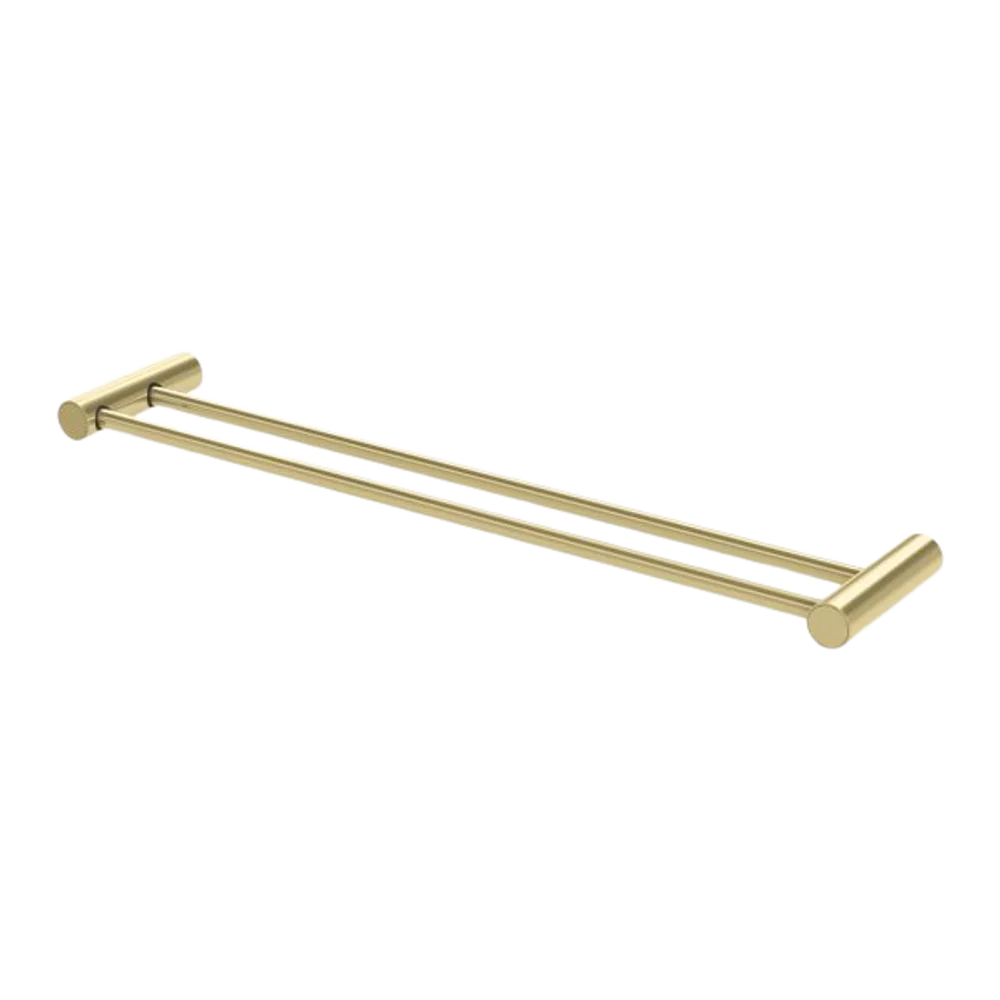 Phoenix Vivid Slimline Double Towel Rail 600mm Brushed Gold