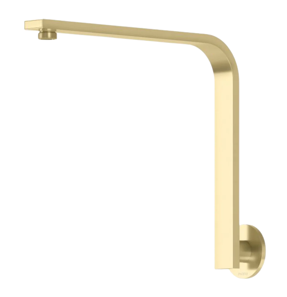 Phoenix Vivid Slimline High-Rise Shower Arm Round Plate Brushed Gold