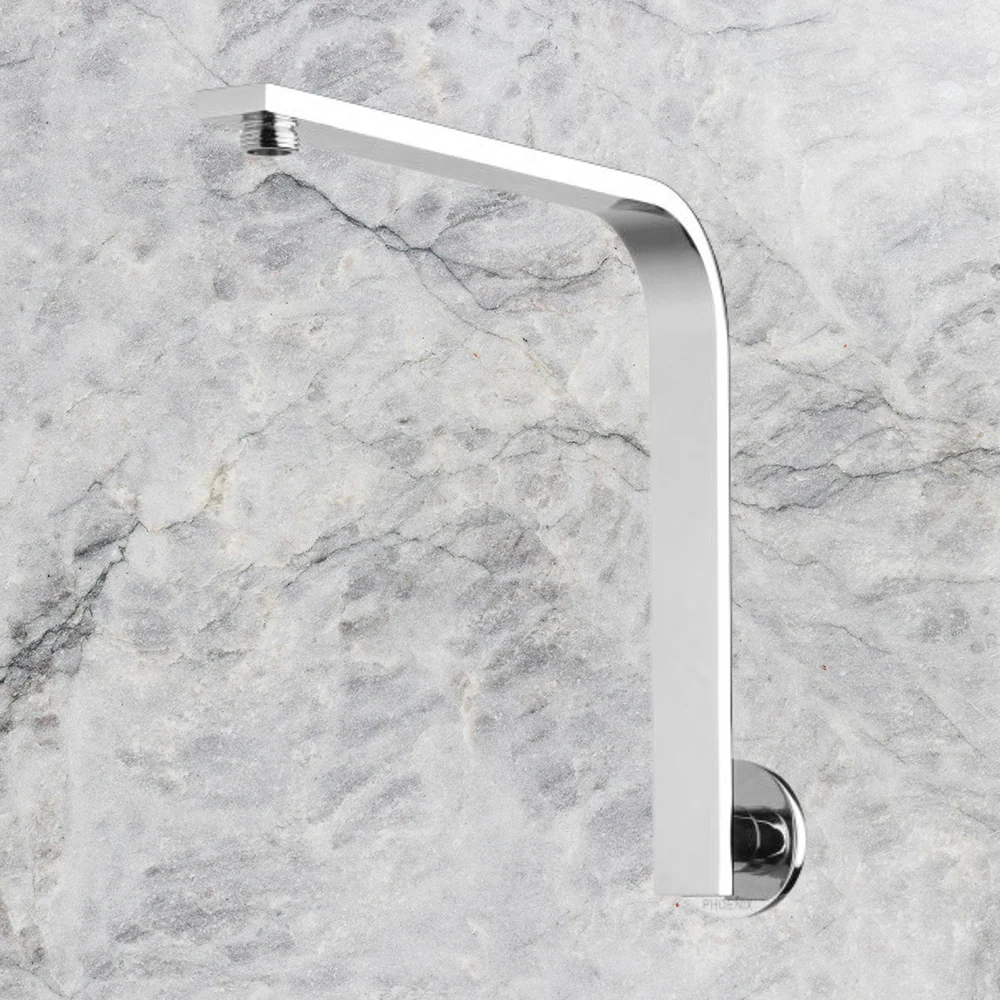 Phoenix Vivid Slimline High-Rise Shower Arm Round Plate Chrome - Image 2