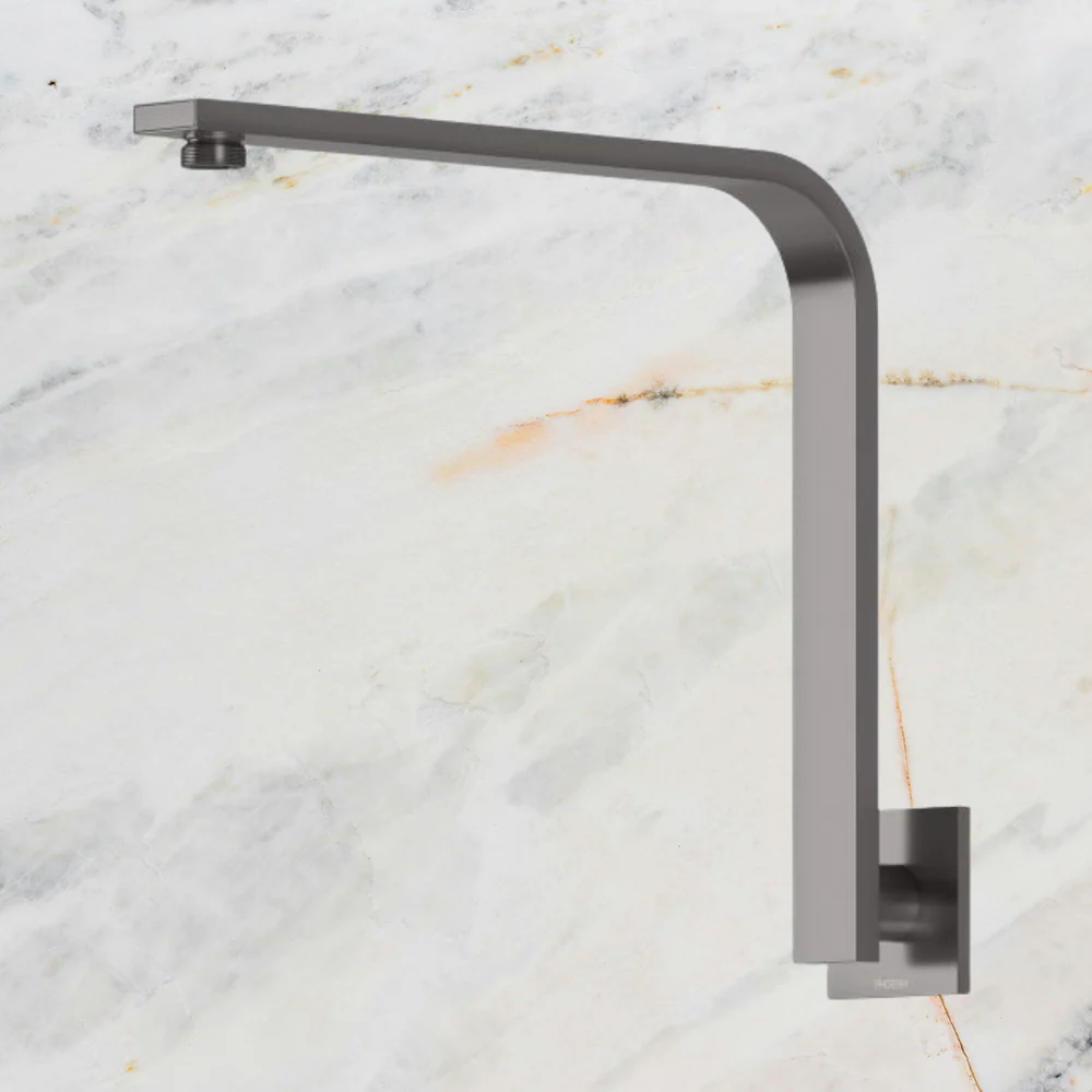 Phoenix Vivid Slimline High-Rise Shower Arm Square Plate Brushed Carbon - Image 2