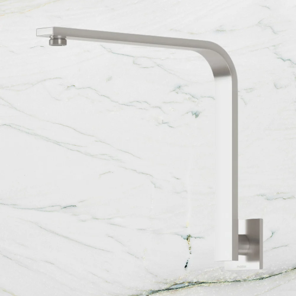 Phoenix Vivid Slimline High-Rise Shower Arm Square Plate Brushed Nickel - Image 2
