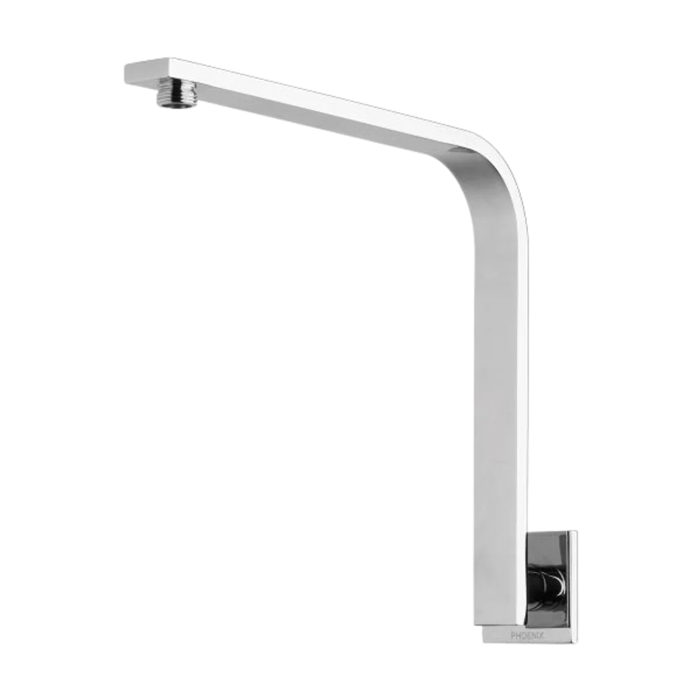 Phoenix Vivid Slimline High-Rise Shower Arm Square Plate Chrome