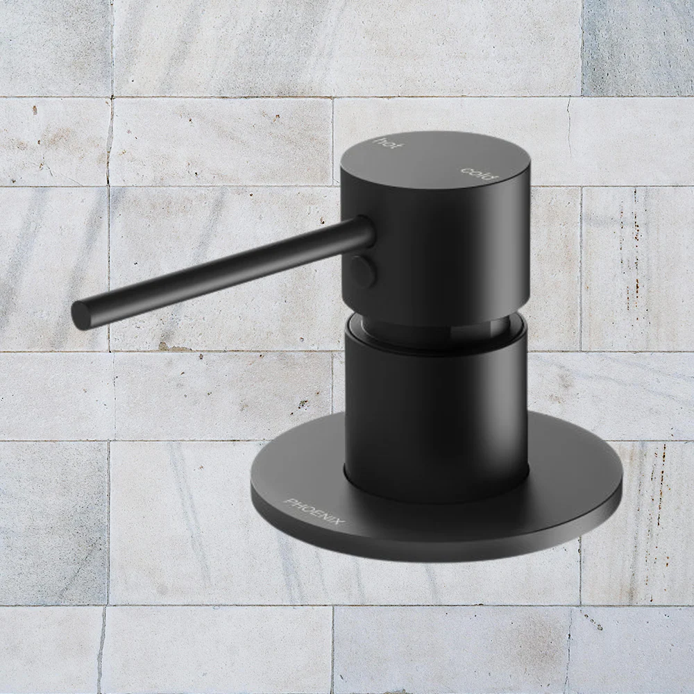 Phoenix Vivid Slimline Hob Mixer Matte Black - Image 2