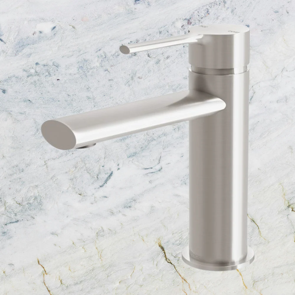 Phoenix Vivid Slimline Oval Basin Mixer Brushed Nickel Lead Free - Image 2