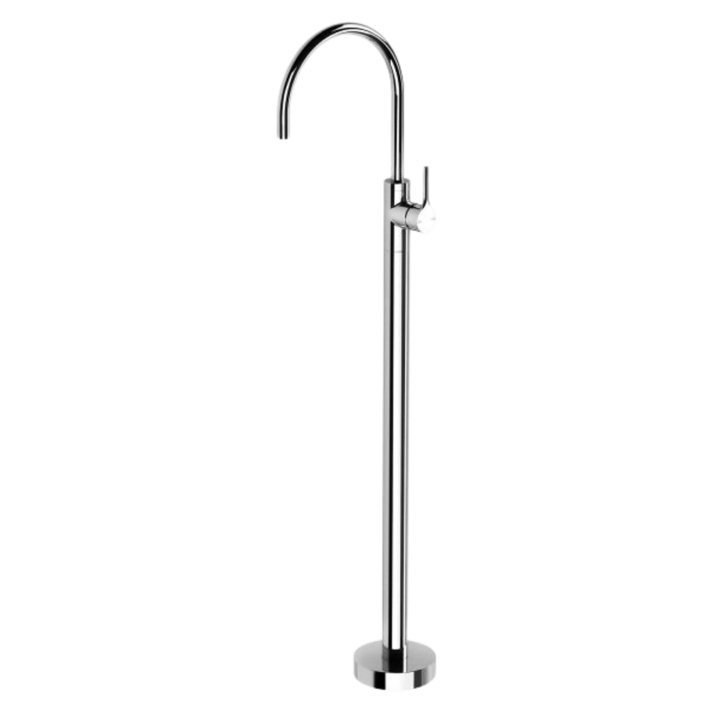 Phoenix Vivid Slimline Oval Floor Mounted Bath Mixer Chrome - Image 3