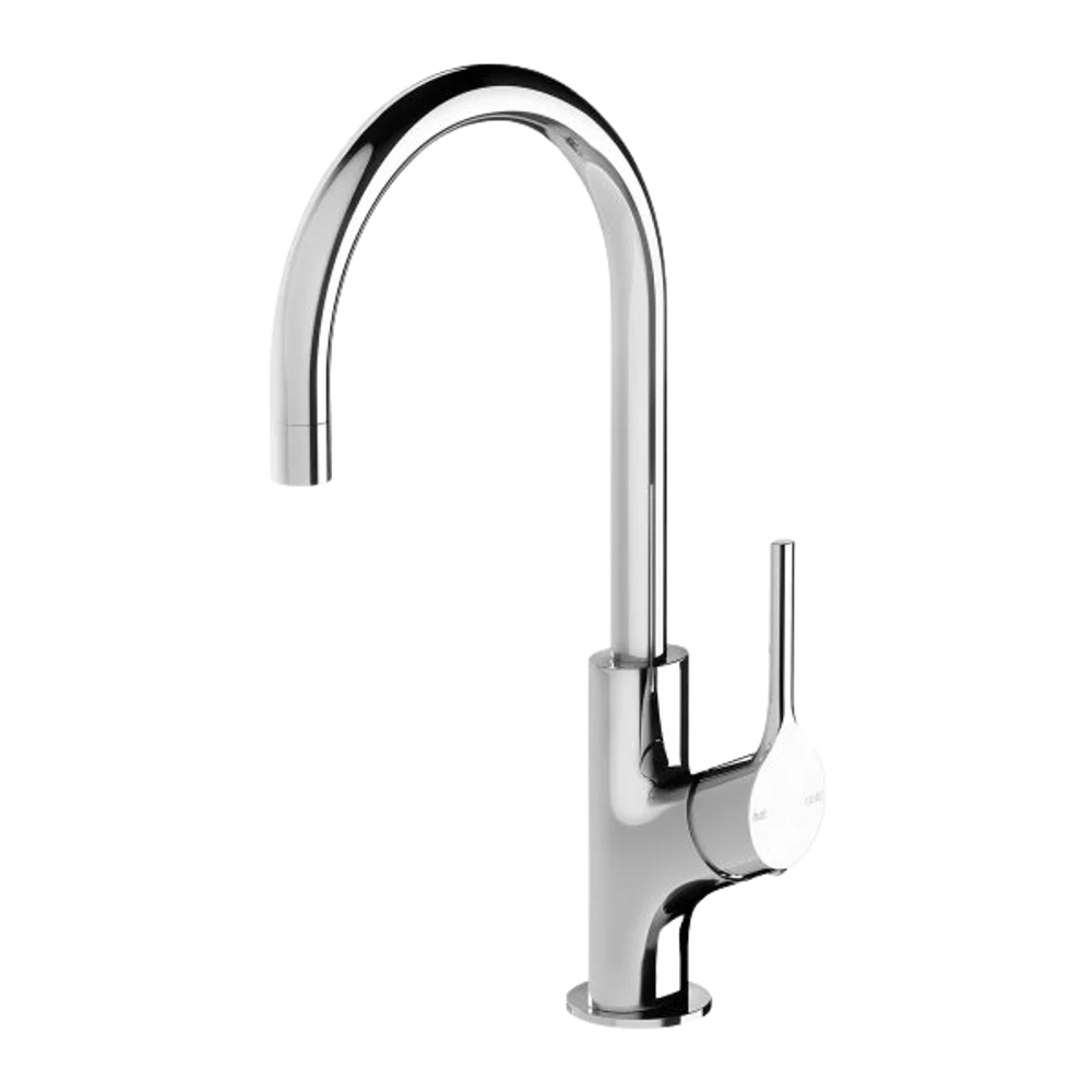 Phoenix Vivid Slimline Oval Sink Mixer 160mm Gooseneck Chrome - Image 3