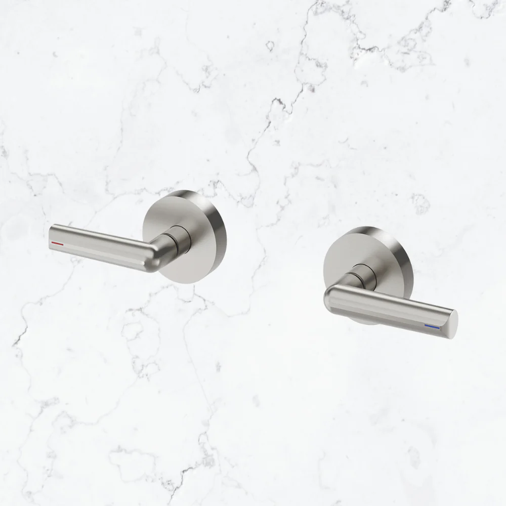 Phoenix Vivid Slimline Plus Lever Wall Top Assemblies Brushed Nickel Lead Free - Image 2