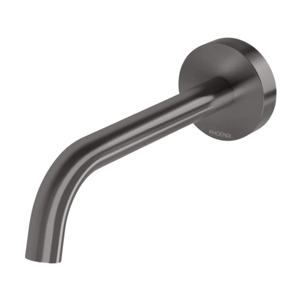 Phoenix Vivid Slimline Plus Wall Basin / Bath Outlet 180mm Brushed Carbon