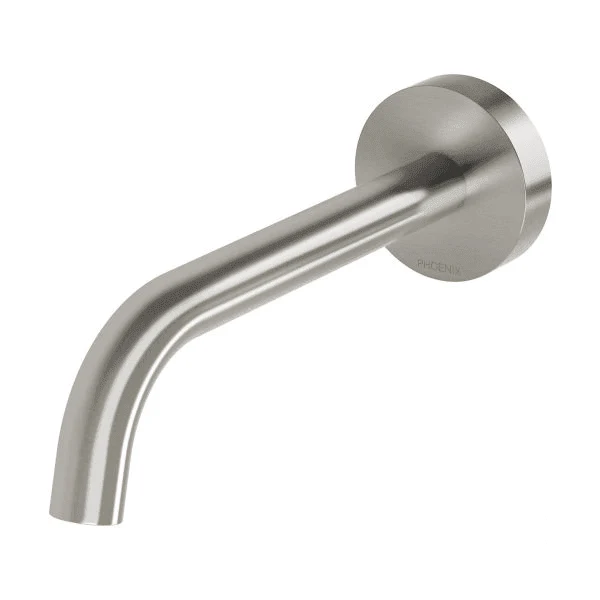 Phoenix Vivid Slimline Plus Wall Basin / Bath Outlet 180mm Brushed Nickel Lead Free