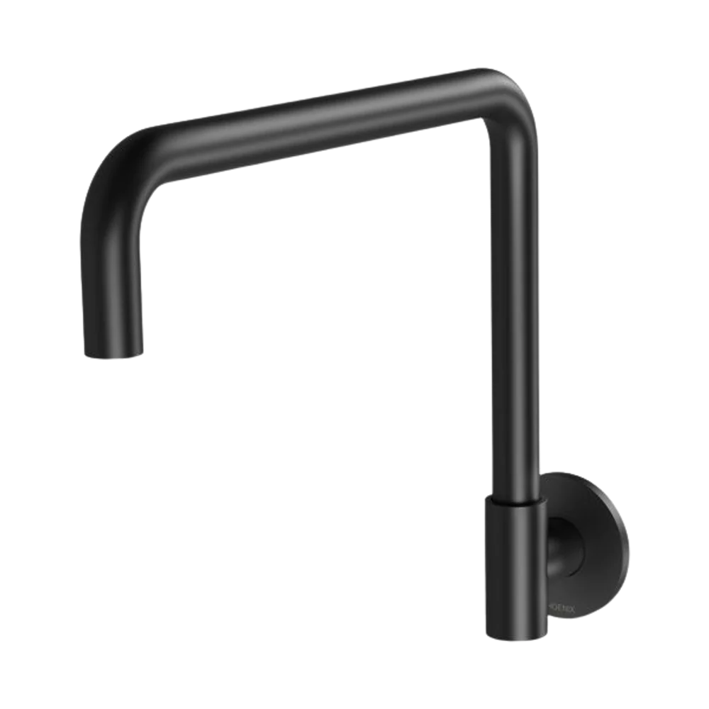 Phoenix Vivid Slimline Plus Wall Sink Outlet 240mm Squareline Matte Black - Image 3