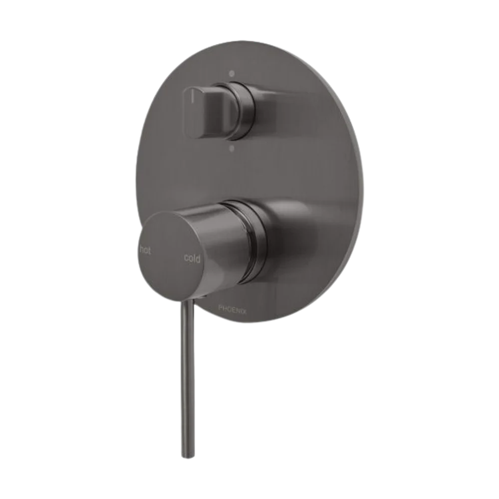 Phoenix Vivid Slimline Shower / Bath Diverter Mixer Brushed Carbon - Image 3