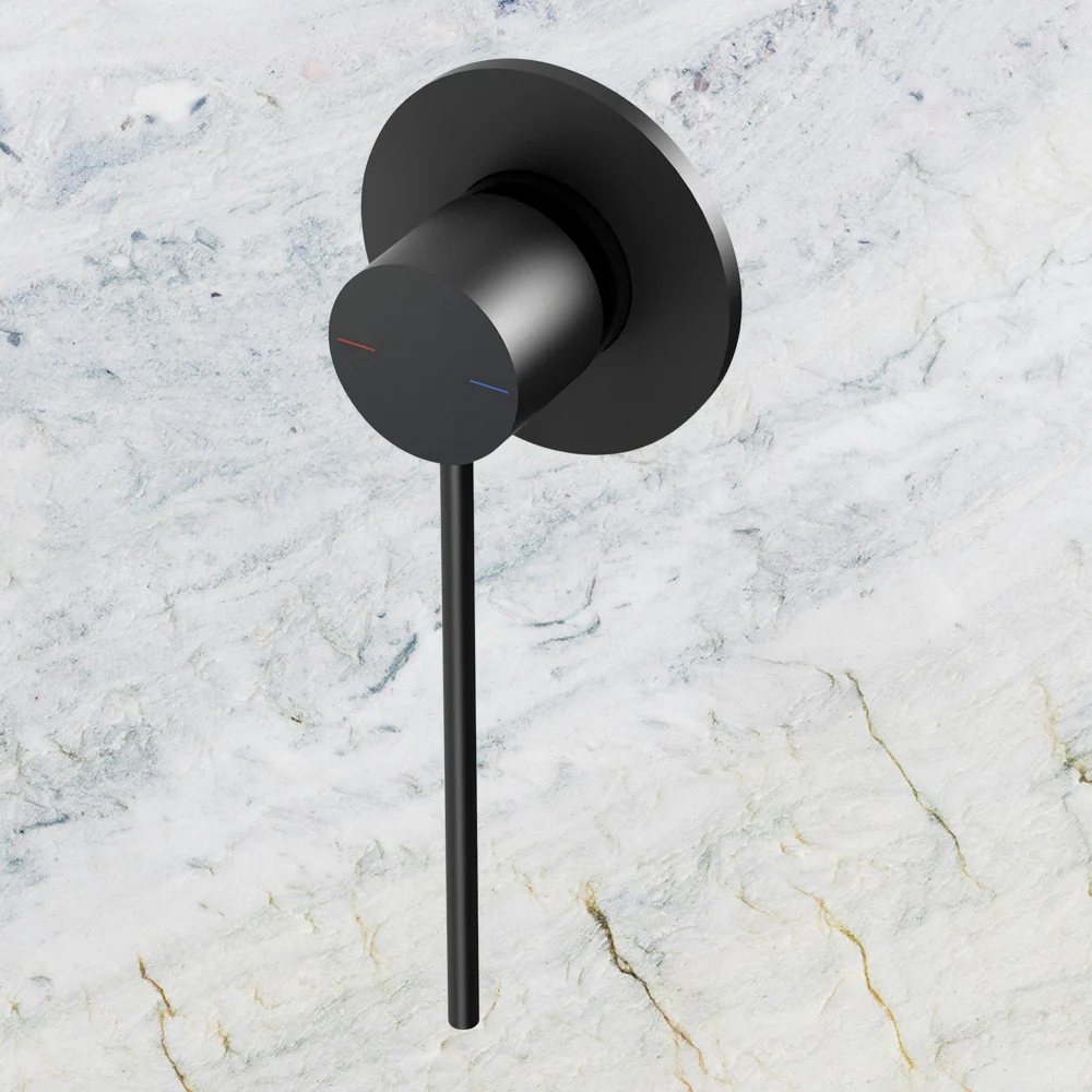 Phoenix Vivid Slimline Shower / Wall Mixer with Extended Lever  Matte Black - Image 2