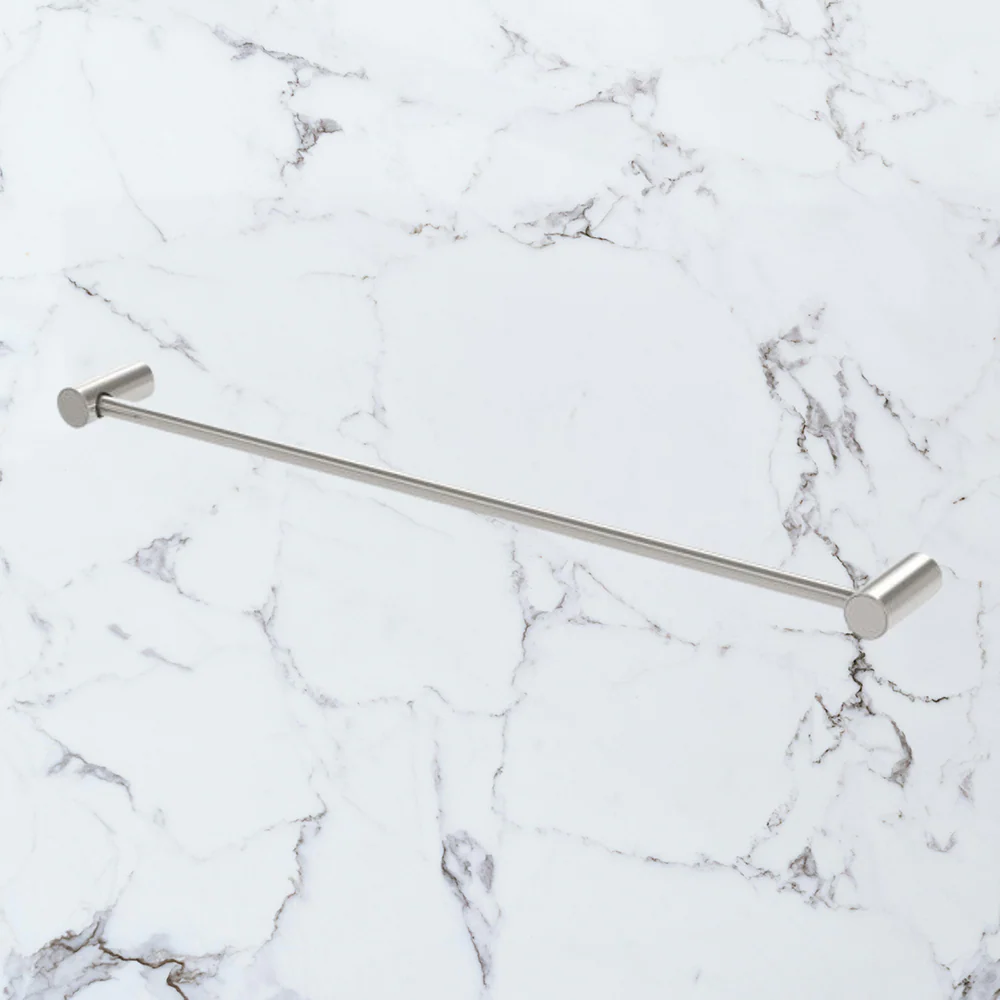 Phoenix Vivid Slimline Single Towel Rail 600mm Brushed Nickel - Image 2