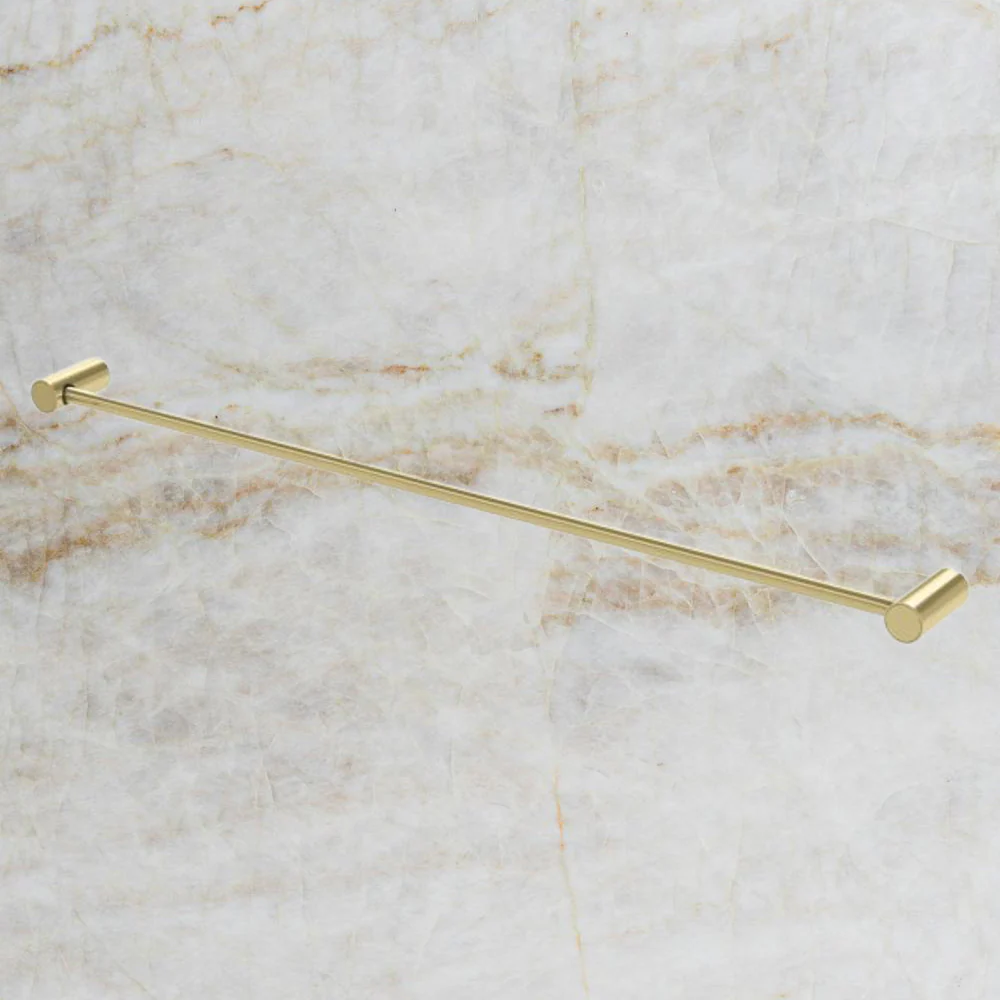 Phoenix Vivid Slimline Single Towel Rail 800mm Brushed Gold - Image 2