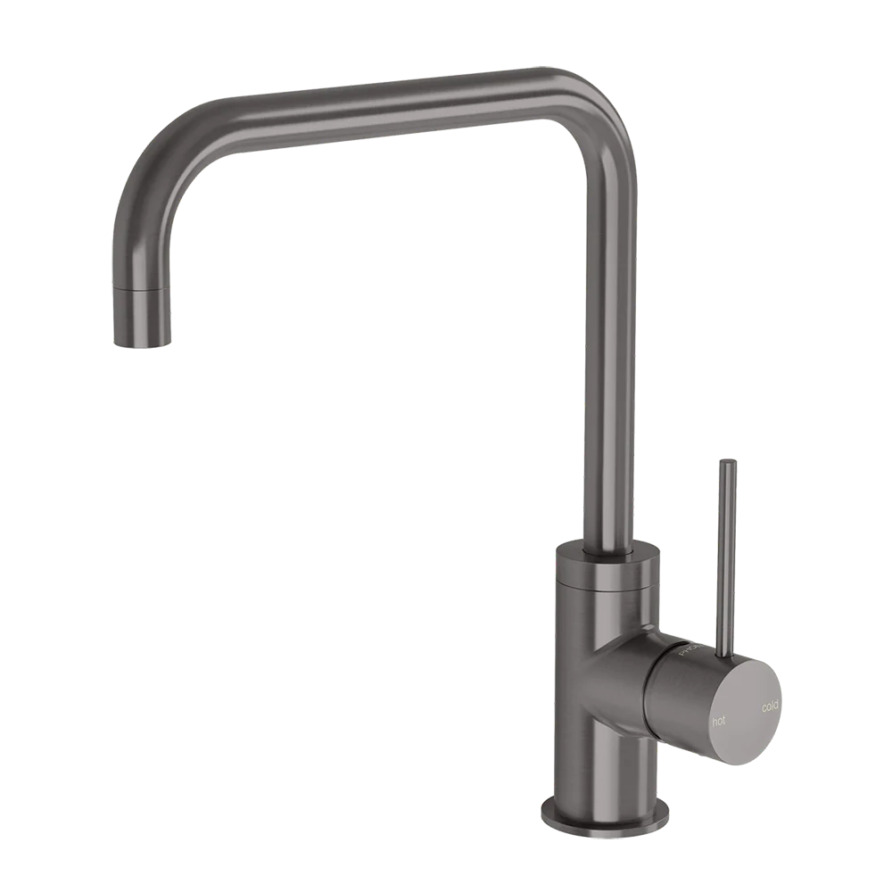 Phoenix Vivid Slimline Sink Mixer 220mm Squareline Brushed Carbon