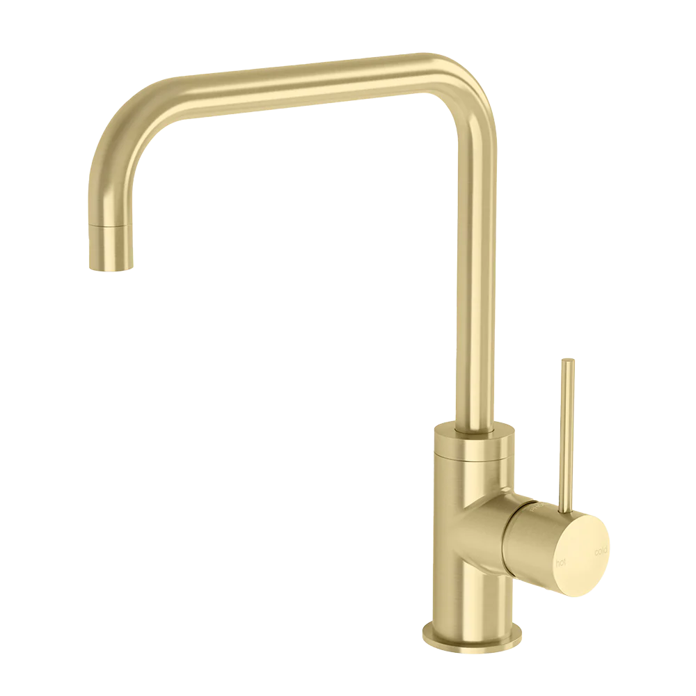 Phoenix Vivid Slimline Sink Mixer 220mm Squareline Brushed Gold - Image 3