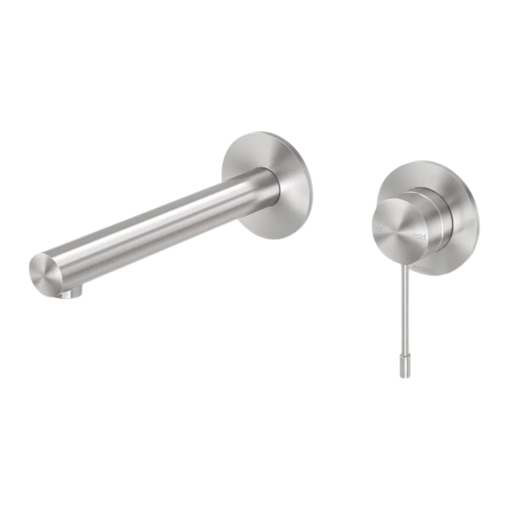 Phoenix Vivid Slimline SS 316 Wall Basin / Bath Mixer Set 180mm Stainless Steel - Image 3