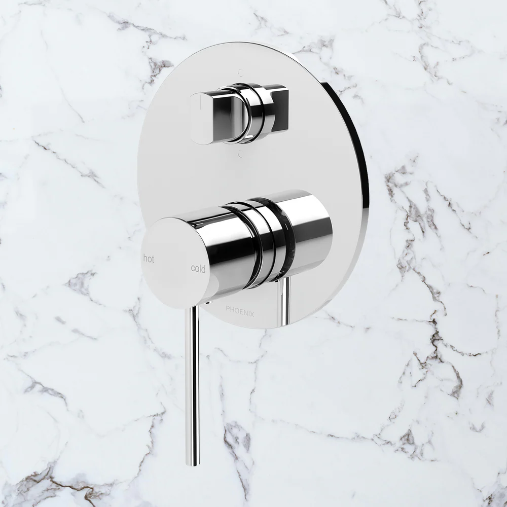 Phoenix Vivid Slimline SwitchMix Shower/Bath Diverter Mixer (Complete Kit) Chrome - Image 2