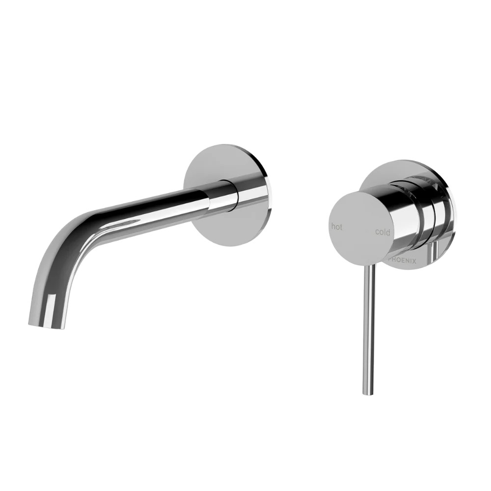 Phoenix Vivid Slimline SwitchMix Wall Basin/Bath Mixer Set 60mm Backplates (Complete Kit) Lead Free Chrome