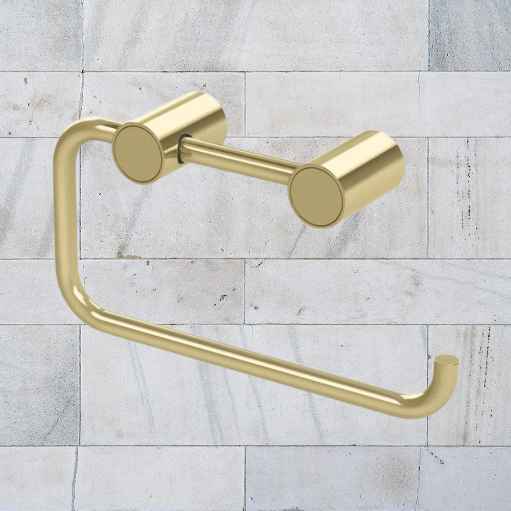 Phoenix Vivid Slimline Toilet Roll Holder  Brushed Gold - Image 2