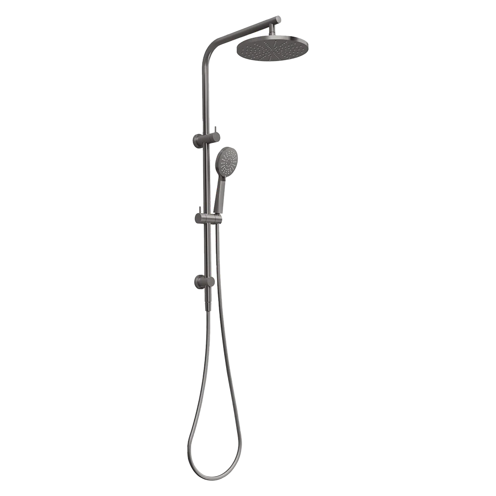 Phoenix Vivid Slimline Twin Shower Brushed Carbon