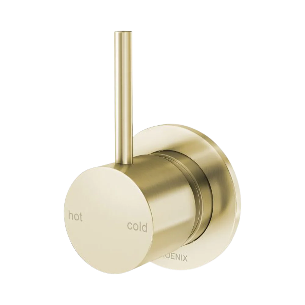 Phoenix Vivid Slimline Up Shower / Wall Mixer Brushed Gold - Image 3