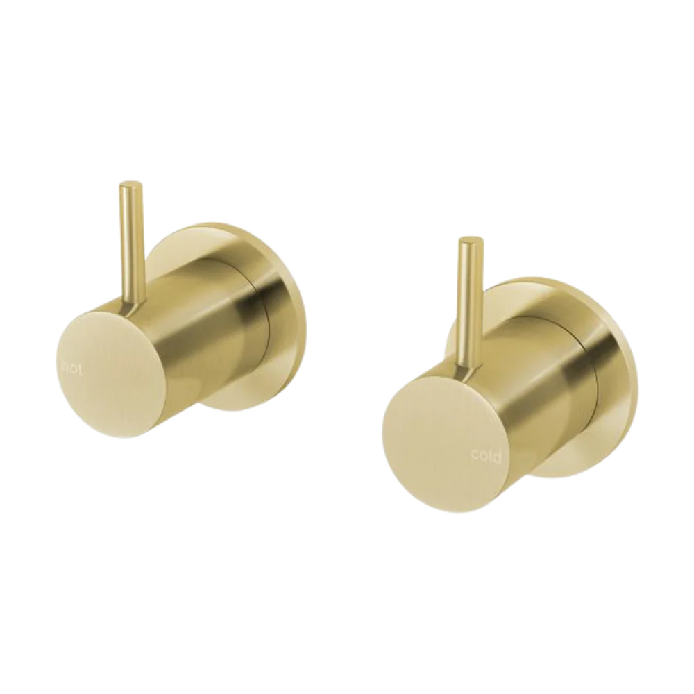 Phoenix Vivid Slimline Wall Top Assemblies 15mm Extended Spindles Brushed Gold Lead Free - Image 3