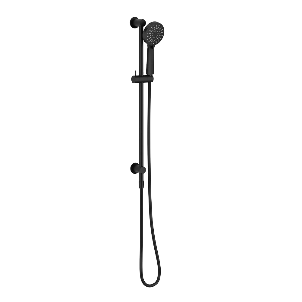 Phoenix Vivid Slimline Water Through Rail Shower Matte Black - Image 3