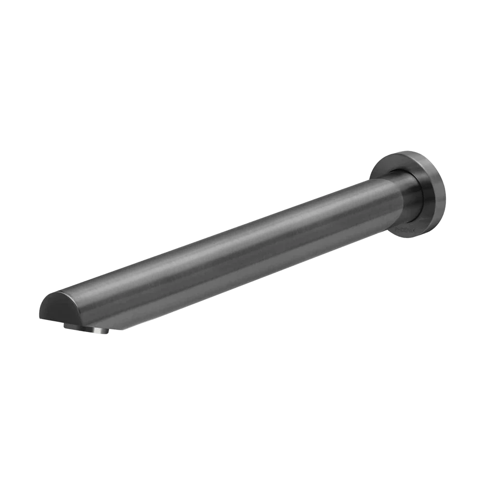 Phoenix Vivid Wall Bath Outlet 32 x 300mm Angled Brushed Carbon - Image 3
