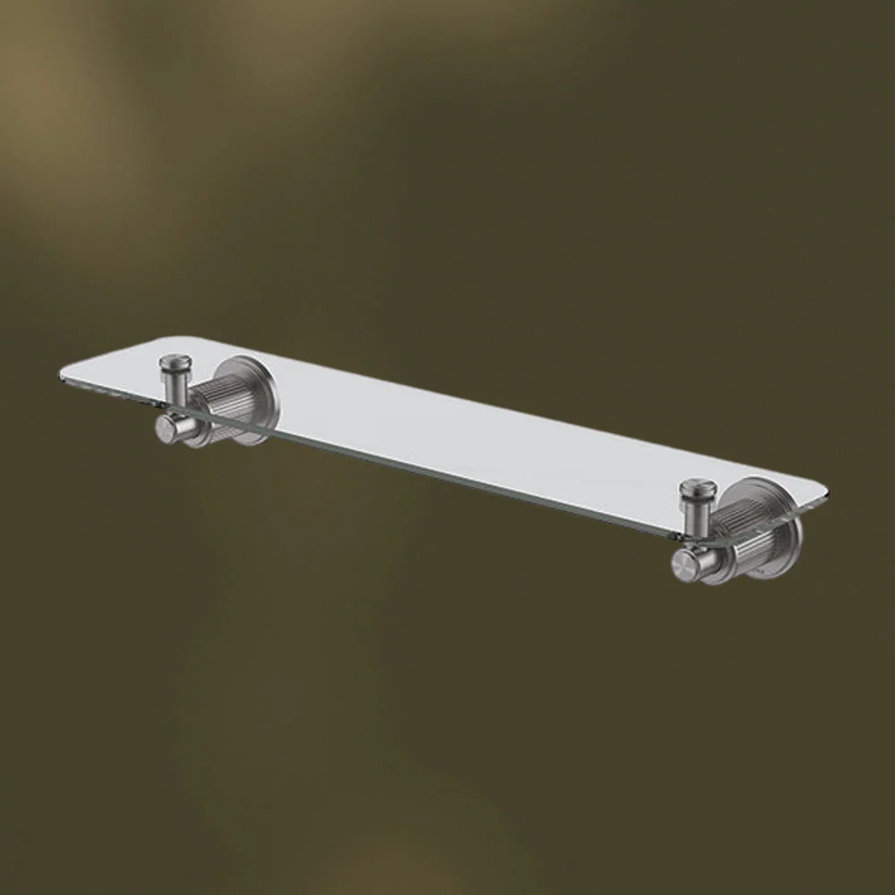 Phoenix Wiltern Glass Shelf 450mm Brushed Carbon - Image 2