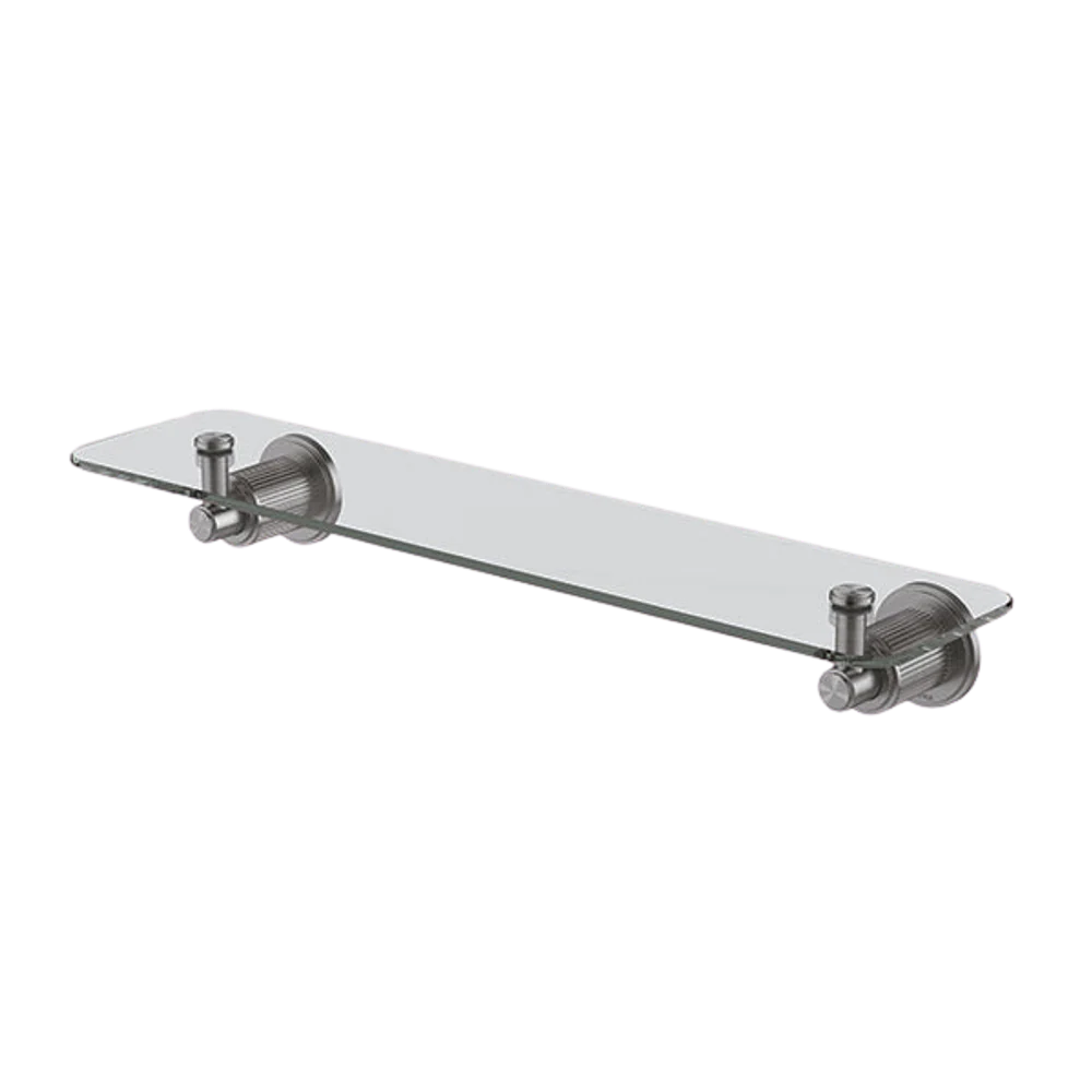 Phoenix Wiltern Glass Shelf 450mm Brushed Carbon - Image 3