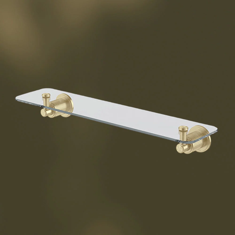 Phoenix Wiltern Glass Shelf 450mm Brushed Gold - Image 2