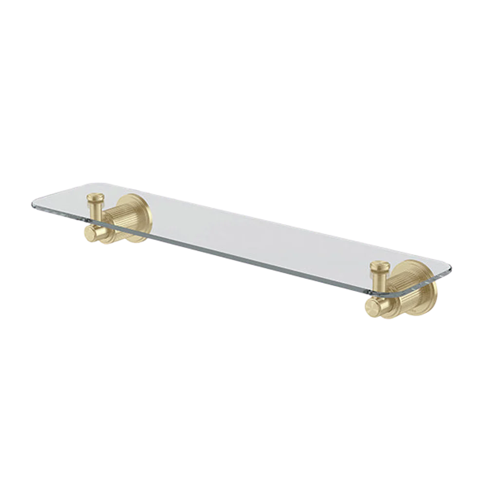 Phoenix Wiltern Glass Shelf 450mm Brushed Gold - Image 3