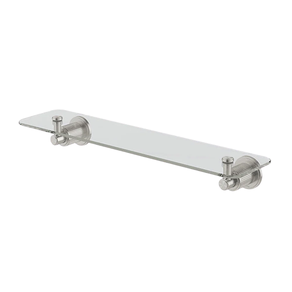 Phoenix Wiltern Glass Shelf 450mm Brushed Nickel - Image 3