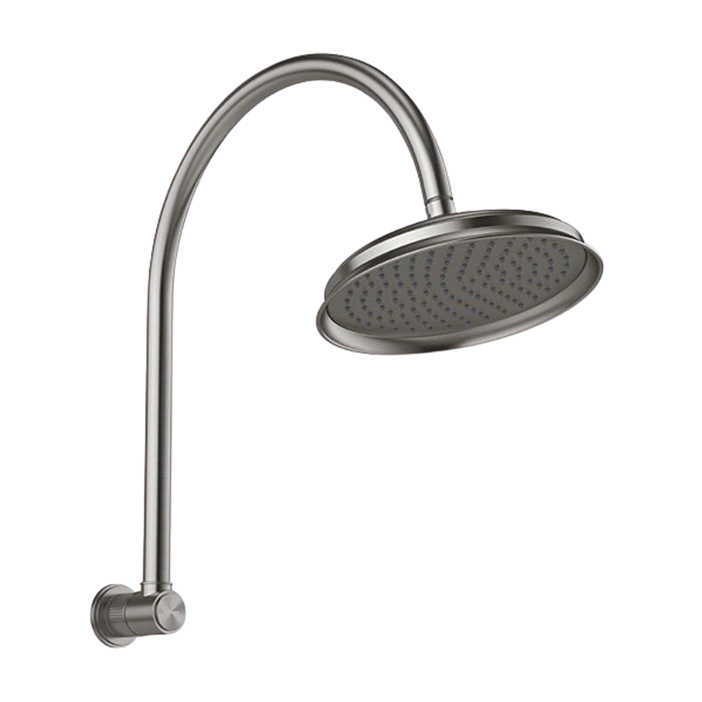 Phoenix Wiltern High-Rise Shower Arm and Rose Brushed Carbon - Image 3