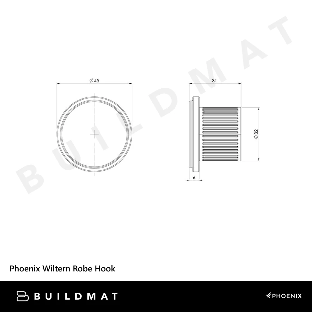 Phoenix Wiltern Robe Hook Chrome - Image 4