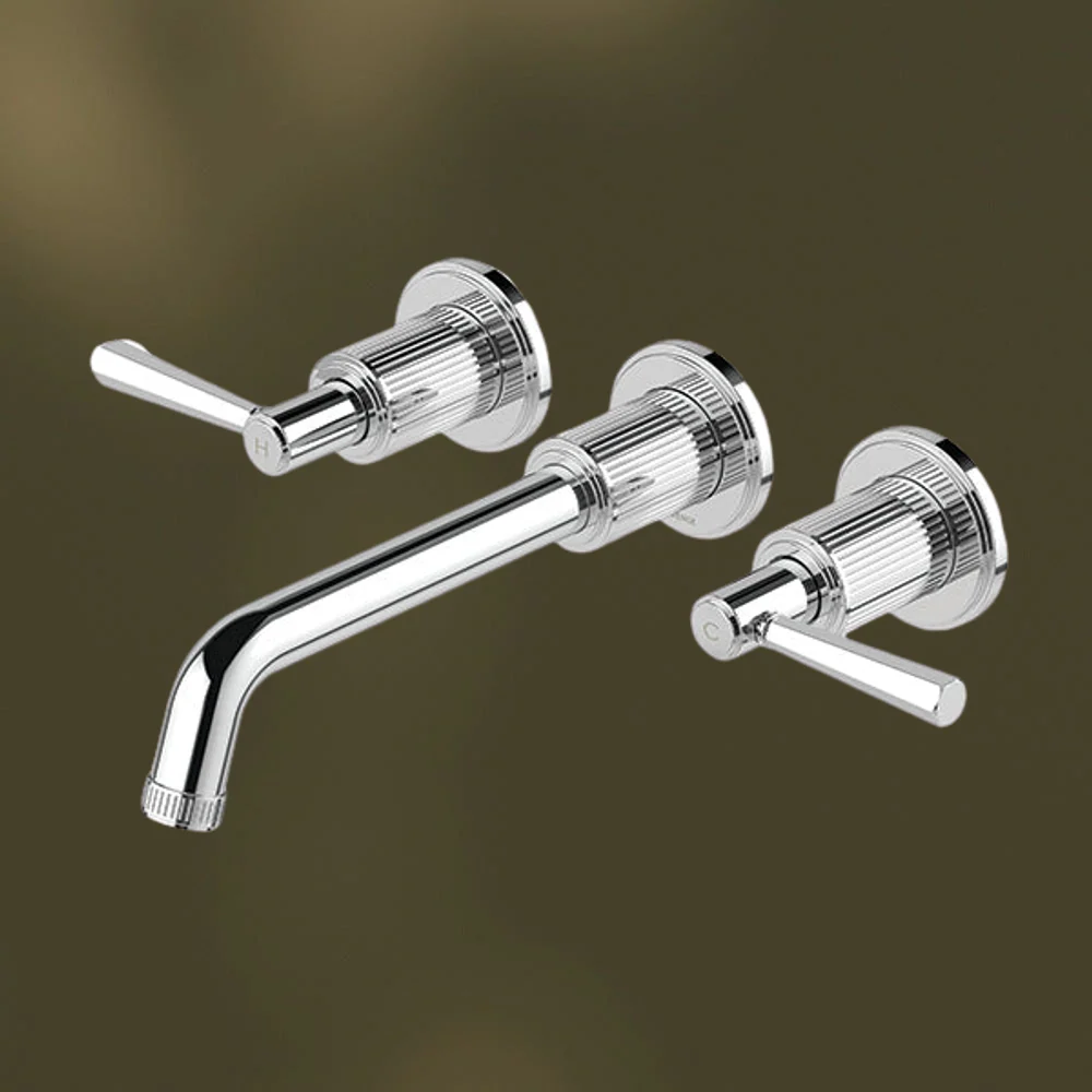 Phoenix Wiltern Wall Basin/Bath Tap Set Chrome - Image 2