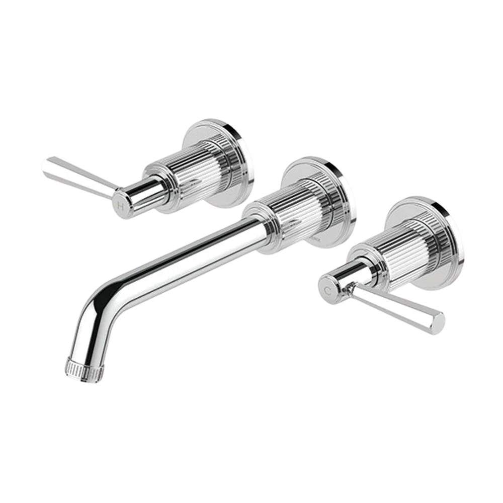 Phoenix Wiltern Wall Basin/Bath Tap Set Chrome - Image 3