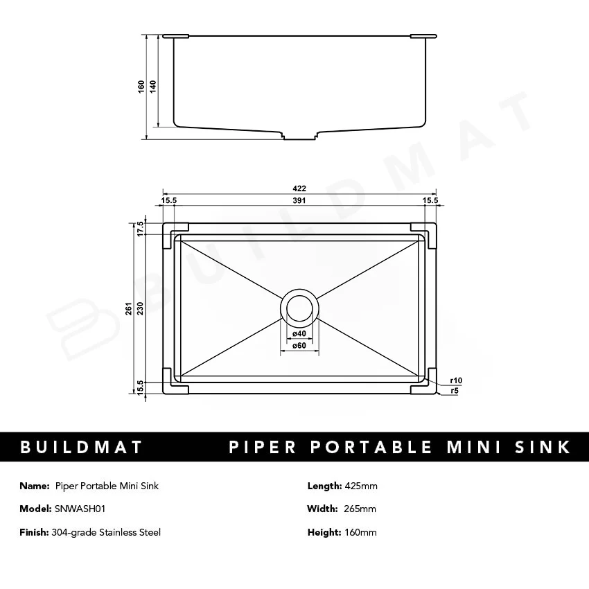 Alma Piper Portable Mini Sink - Image 7