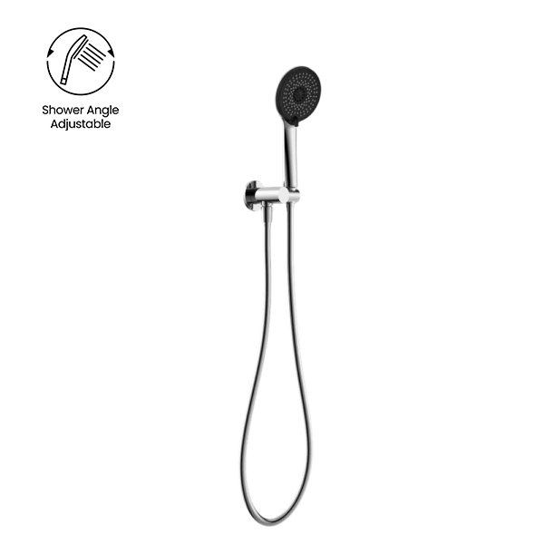 Nero Project Round Shower On Bracket 4 Star Rating Chrome - Image 3