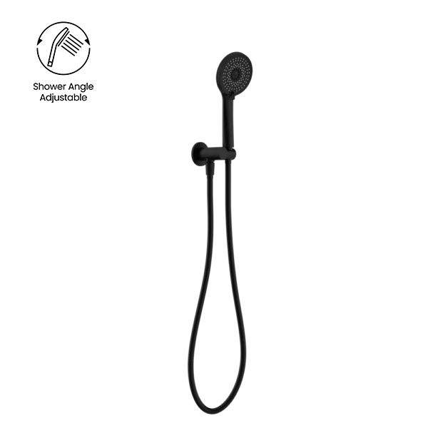 Nero Project Round Shower On Bracket 4 Star Rating Matte Black