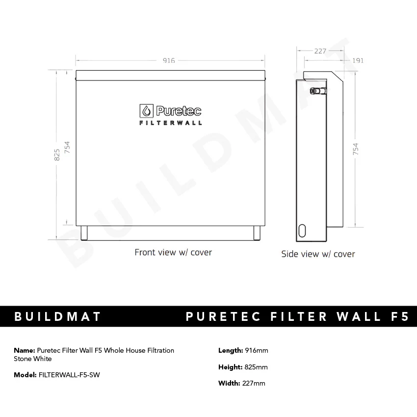 Puretec Filter Wall F5 Whole House Filtration Stone White - Image 5