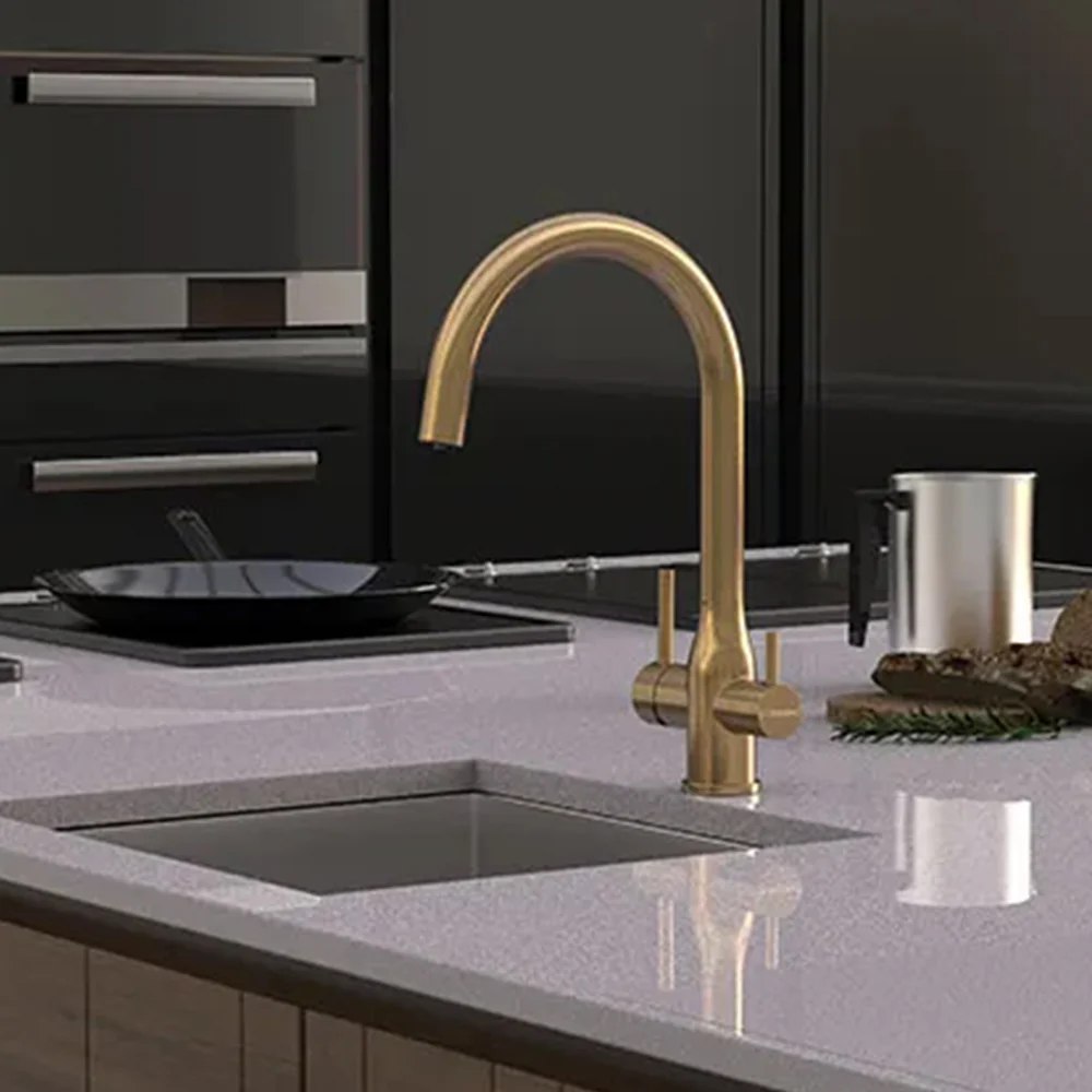 Puretec Tripla Elite 10 Brushed Gold Stainless Steel with Z1 Filter - Image 4