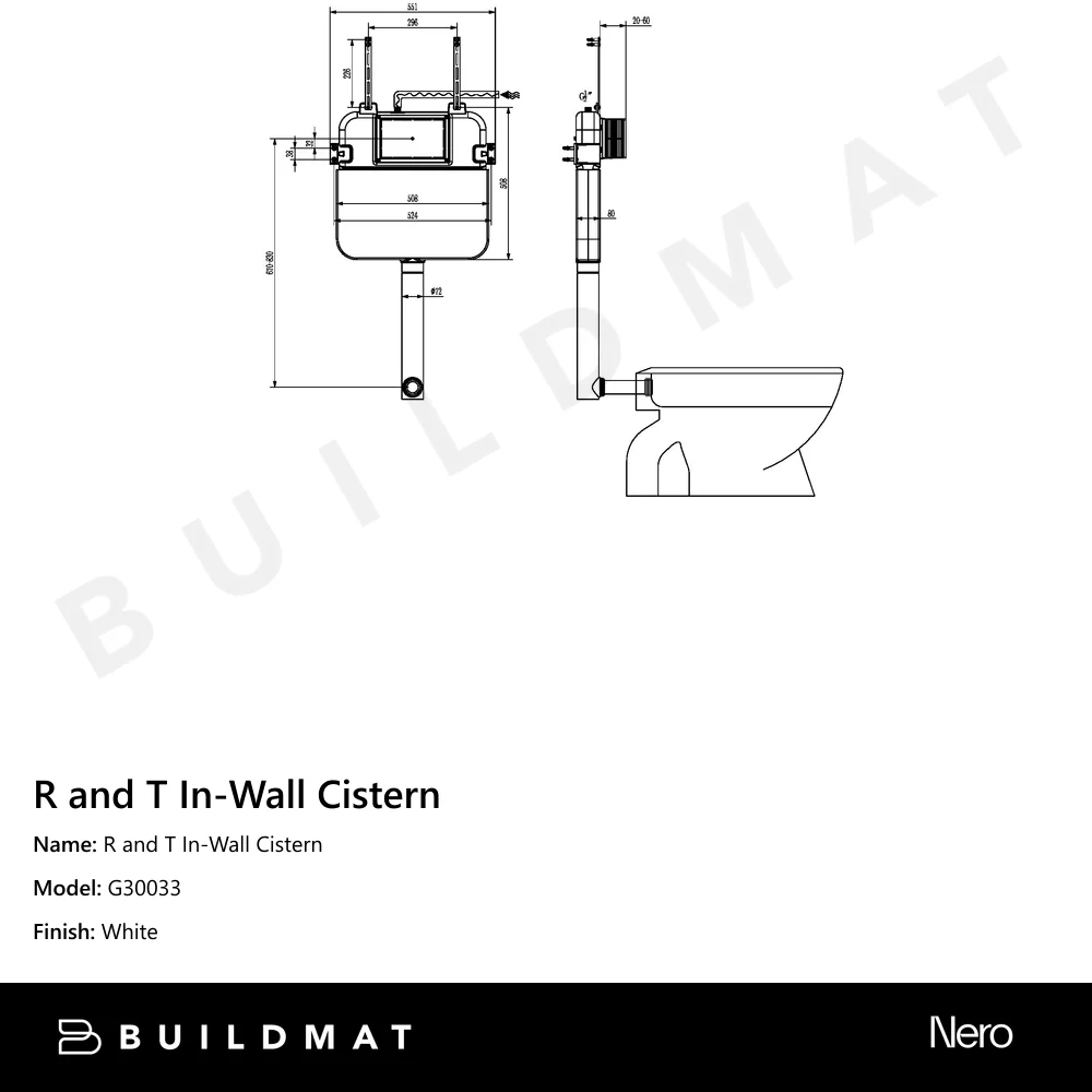 Nero R&T In-Wall Cistern - Image 4
