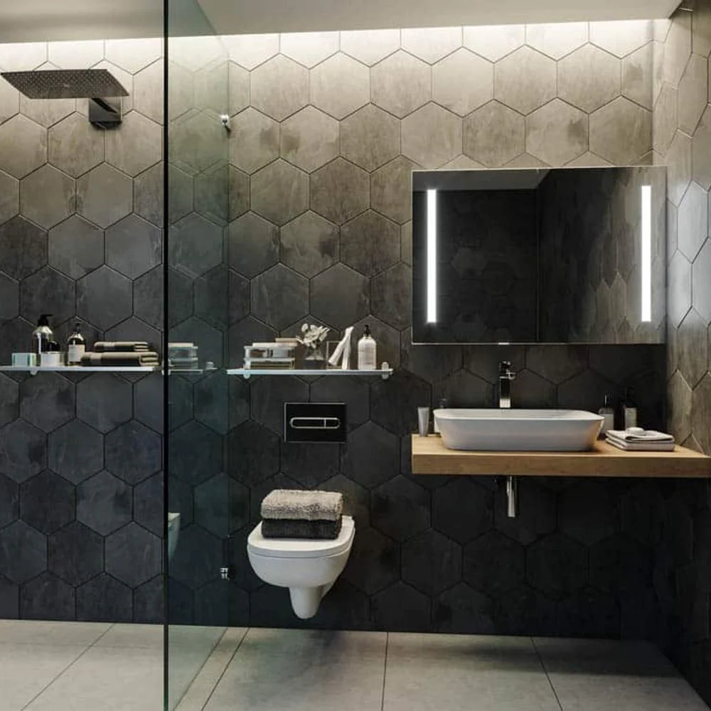 Remer Amber LED Shaving Cabinet 900mm - Image 2