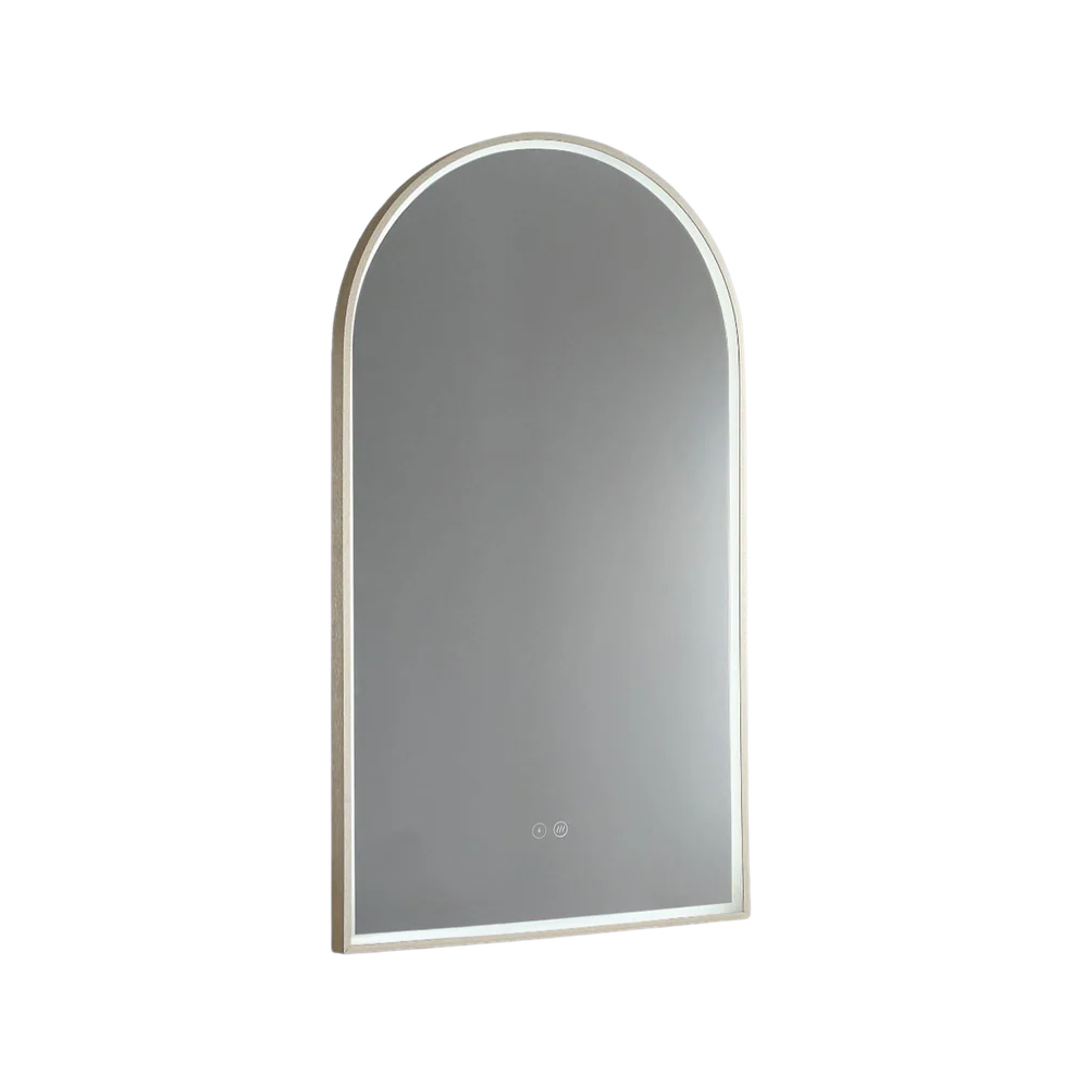 Remer Arch LED Mirror 500mm Baltic Brass