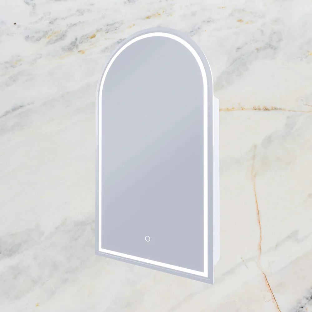 Remer Blanca LED Shaving Cabinet Milano White - Image 2