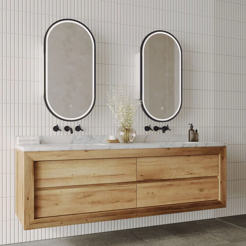 Remer Capsule LED Shaving Cabinet Manhattan Black - Image 3